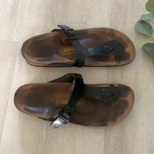 Birkenstock Black Patent Sandals NARROW